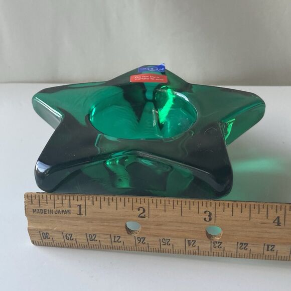 Vintage Star Shaped Glass Taper Tea Light Candle Holders 3 piece Set Celestial - Picture 12 of 16